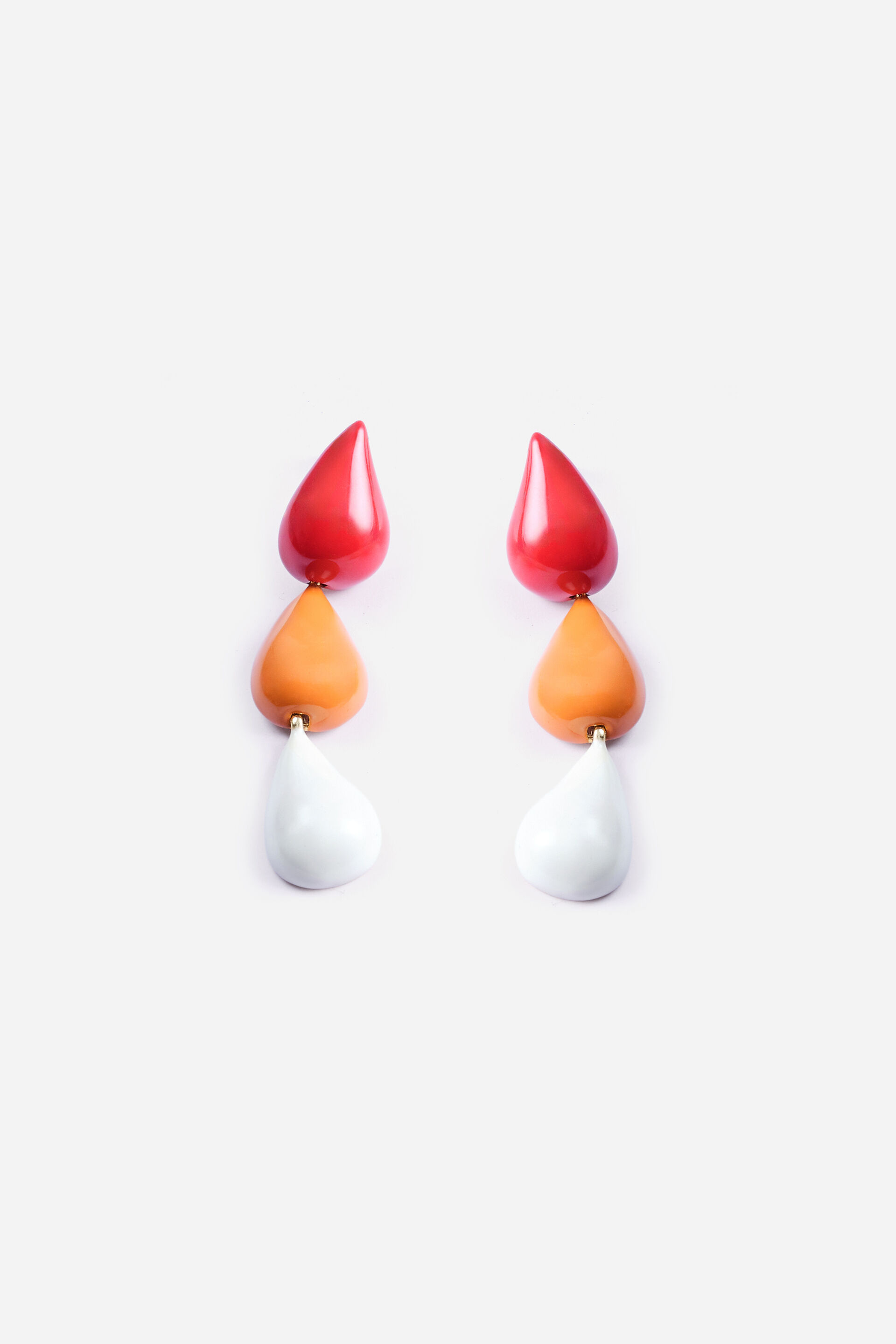 Multi-coloured Enamel Drop Earrings, , image 1